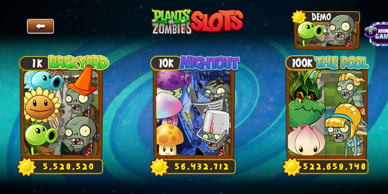 Đồ hoạ đặc sắc của Plants Zombies Slots 